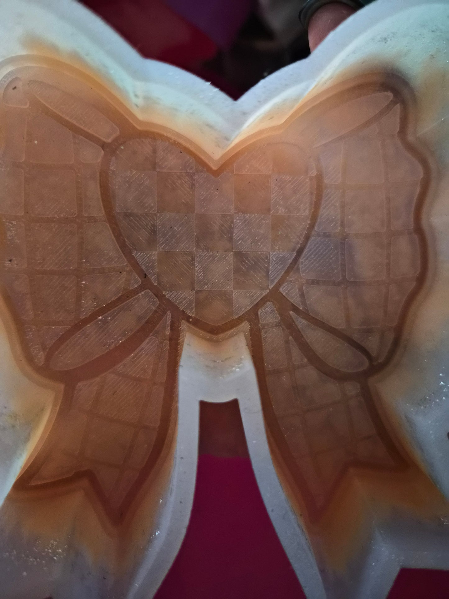 DESTASH CHECKERED DISCO HEART BOW