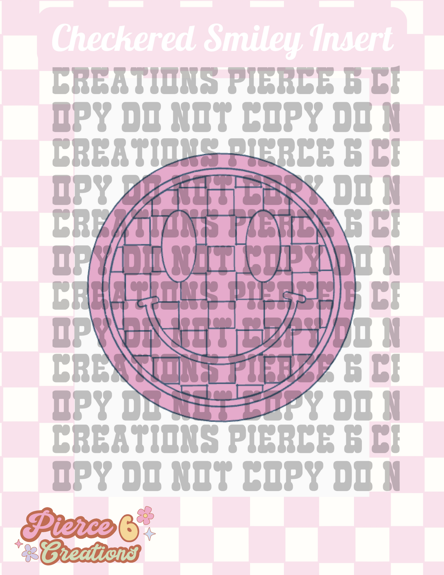 Checkered Smiley Insert