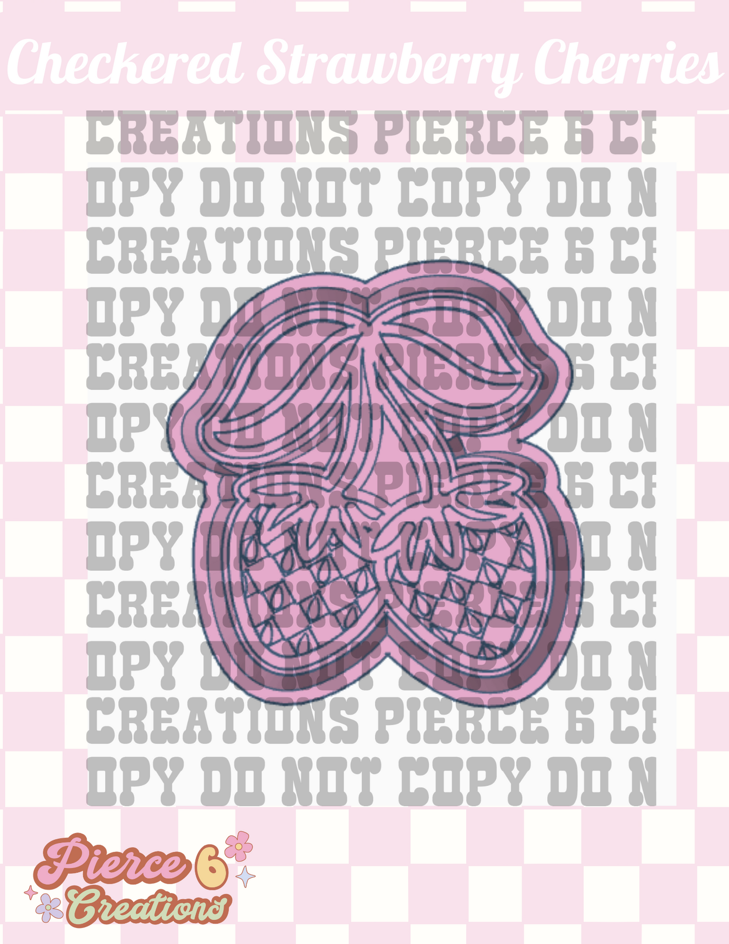 Checkered Strawberry Cherries Mold