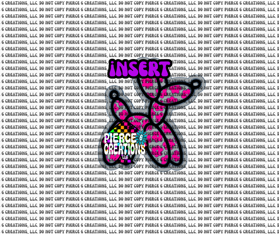 Floral Balloon Dog Insert