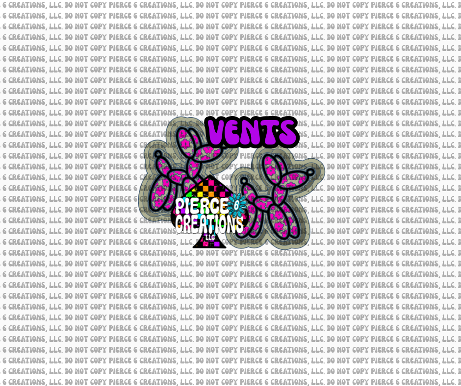 Floral Balloon Dog Vents