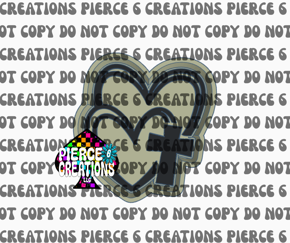 Hearts with Cross Mold