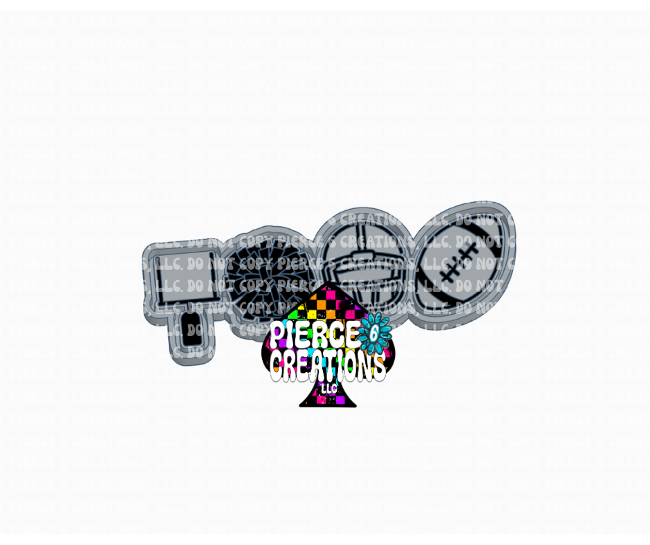 Football Season Charm/Vent Mold