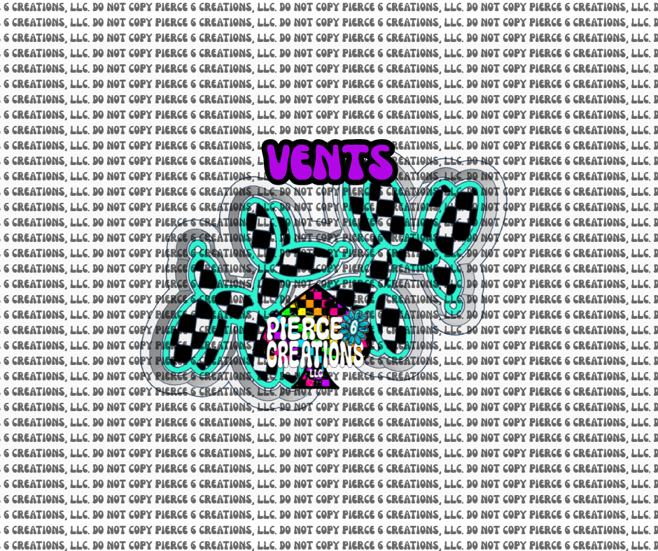 Checkered Balloon Dog Vents