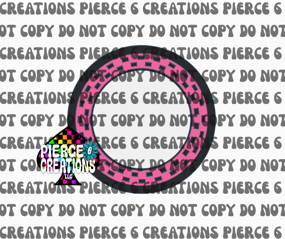 Checkered Border Circle Insert