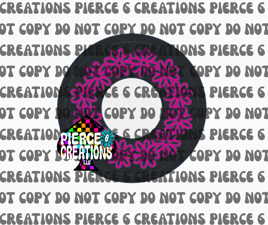 Floral Border Circle Insert