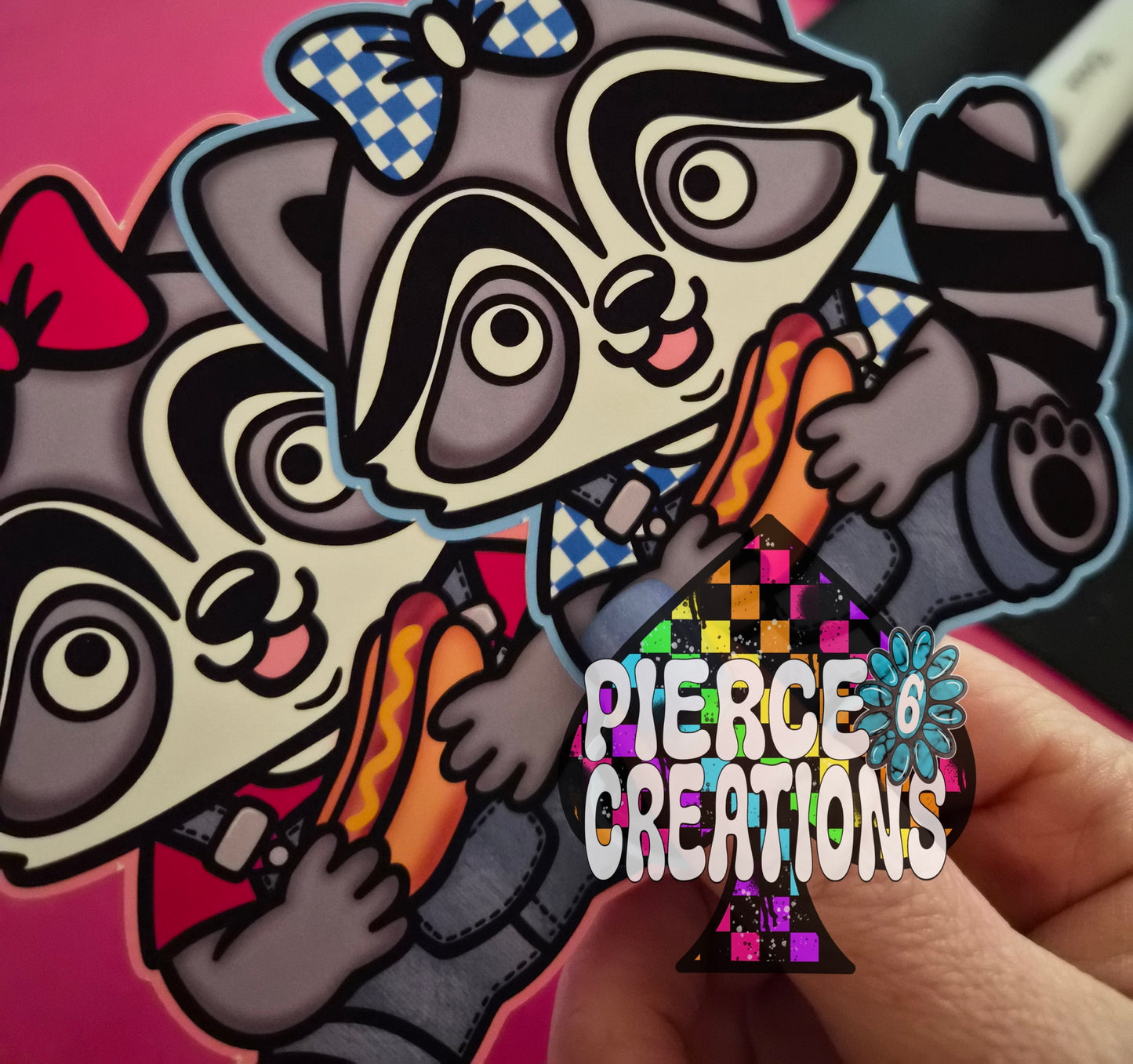 Hot Dog Raccoon Cardstock