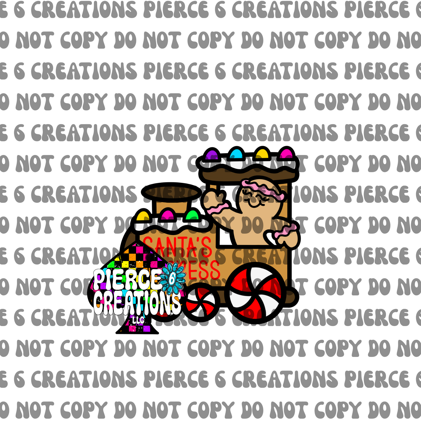 Gingerbread Train Cardstock