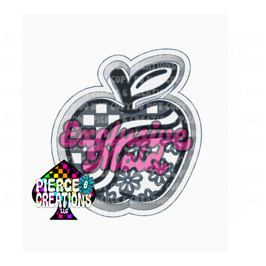 Checkered Floral Apple Mold