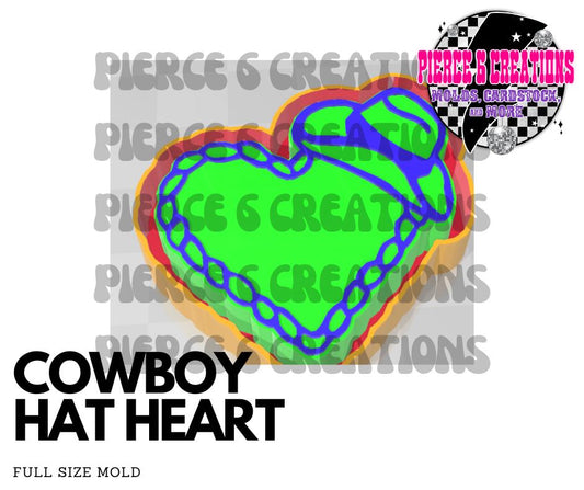 COWBOY HAT HEART MOLD