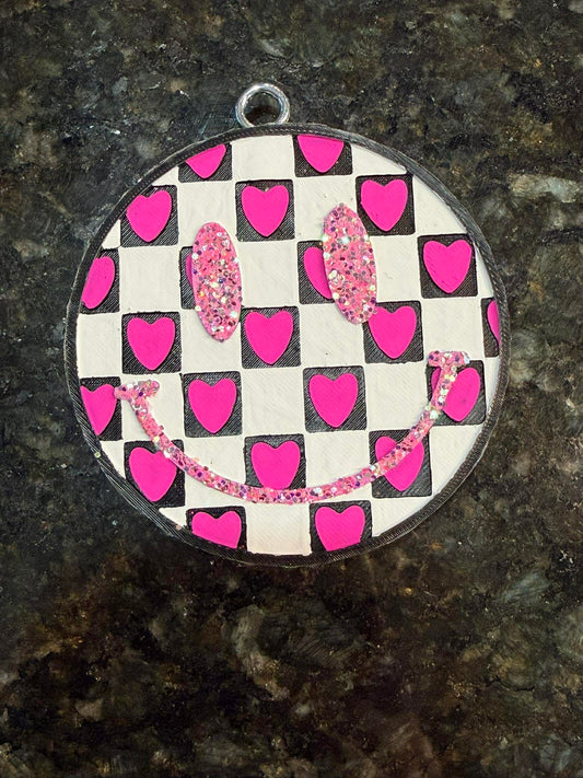 Checkered Heart Smiley Insert