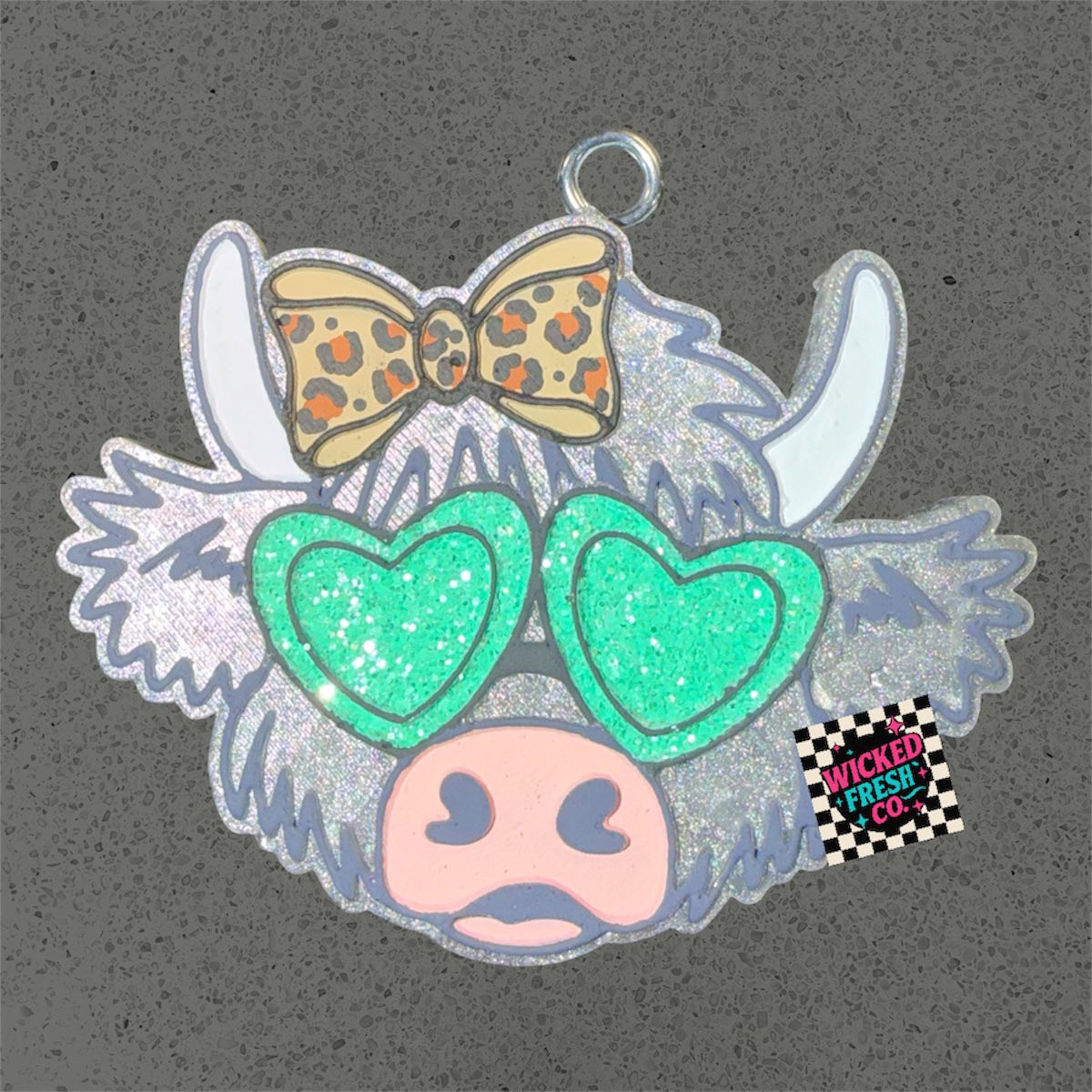 COW WITH HEART GLASSES MOLD