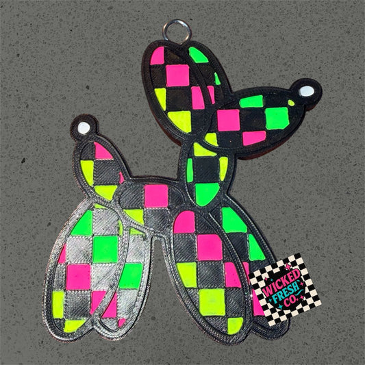 Checkered Balloon Dog Insert