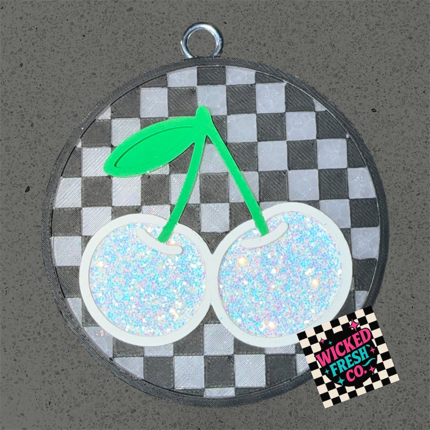 Checkered Cherry Circle Insert