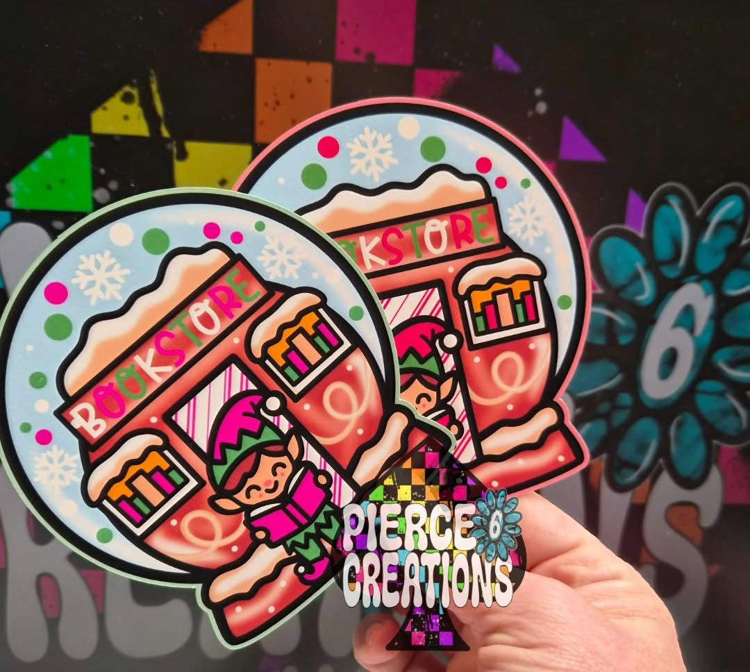 Snow Globe Bookstore Cardstock