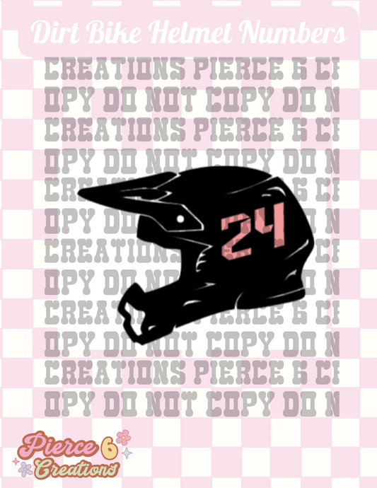 Dirt Bike Helmet Number Cardstock