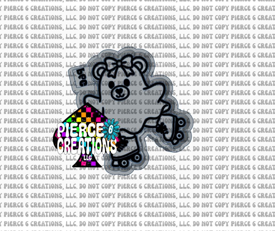 Skating Ghost Bear Mold
