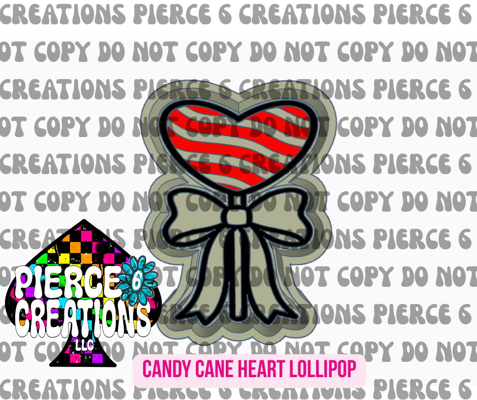 CANDY CANE HEART LOLLIPOP INSERT