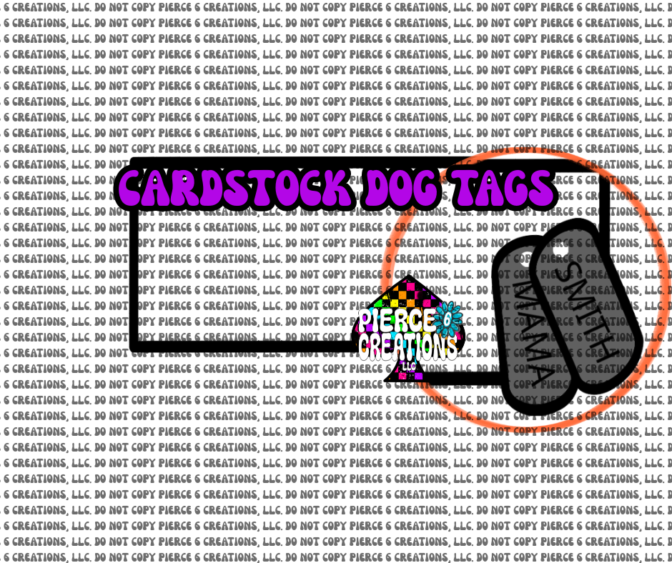 Military Dog Tag Cardstock