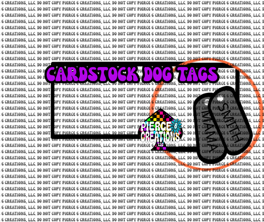 Military Dog Tag Cardstock