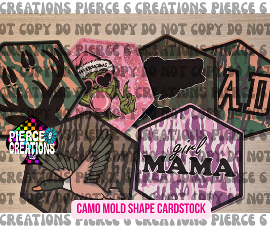 CAMO SHAPE CARDSTOCK
