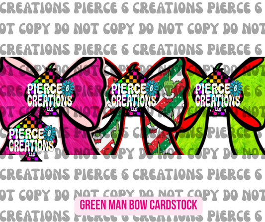 GREEN MAN BOW CARDSTOCK