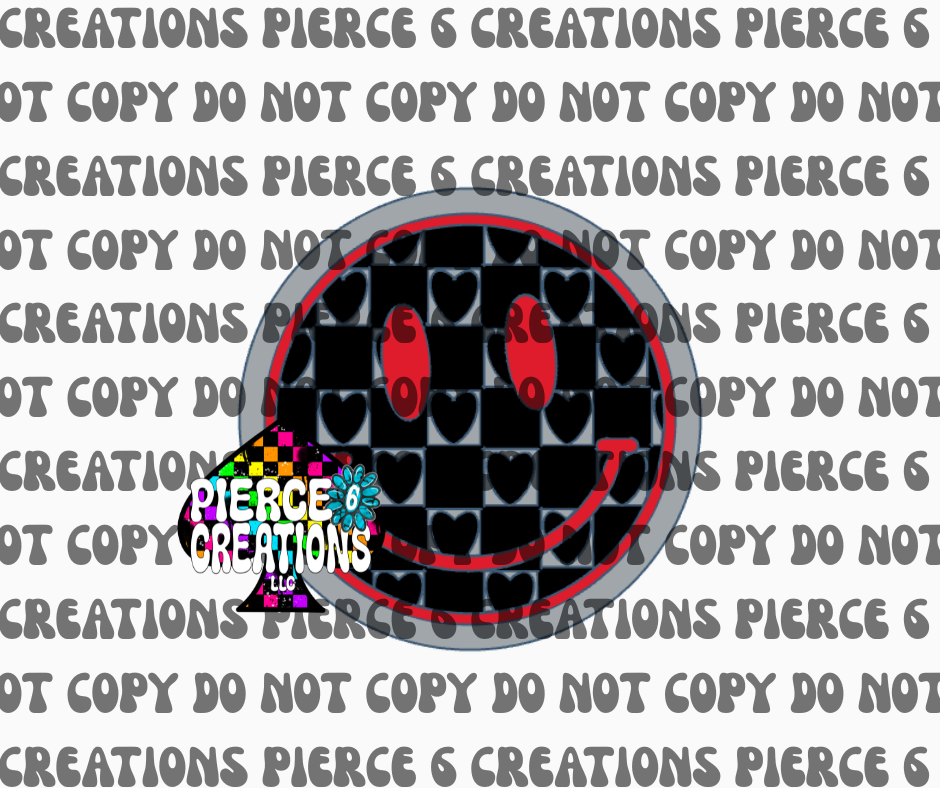 Checkered Heart Smiley Insert