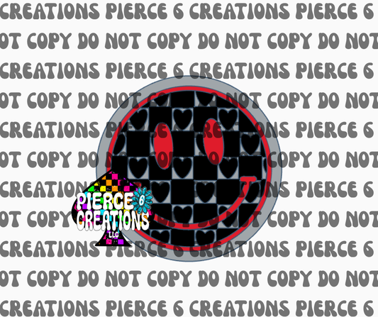 Checkered Heart Smiley Insert