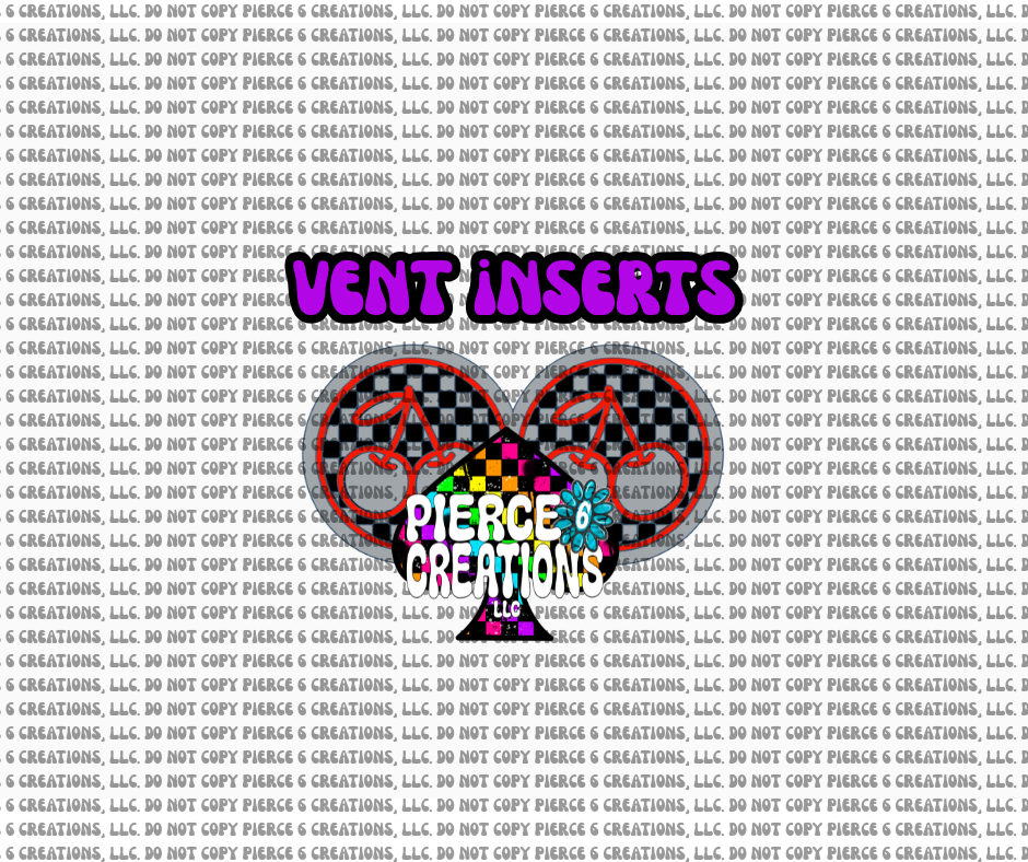 Checkered Cherry Circle Vent Inserts