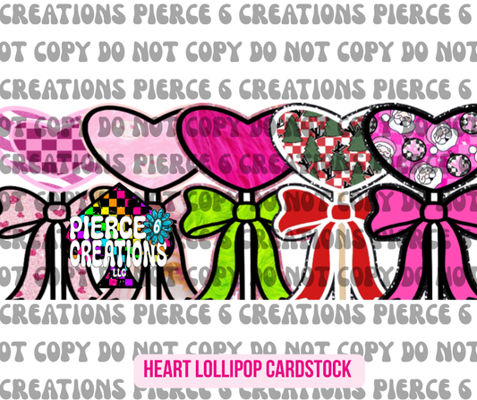 HEART LOLLIPOP CARDSTOCK
