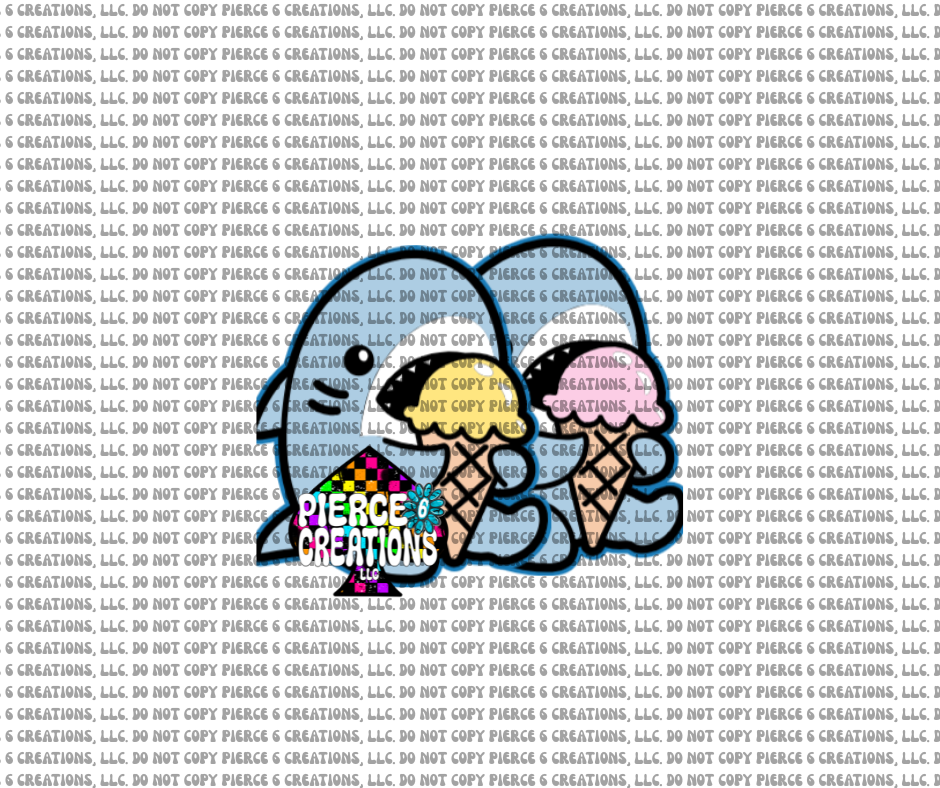 Ice Cream Shark Cardstock