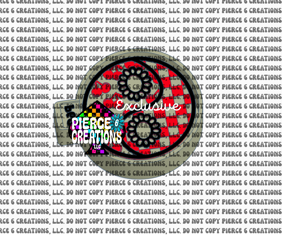 Checkered Yin Yang with Cherries Mold & Insert