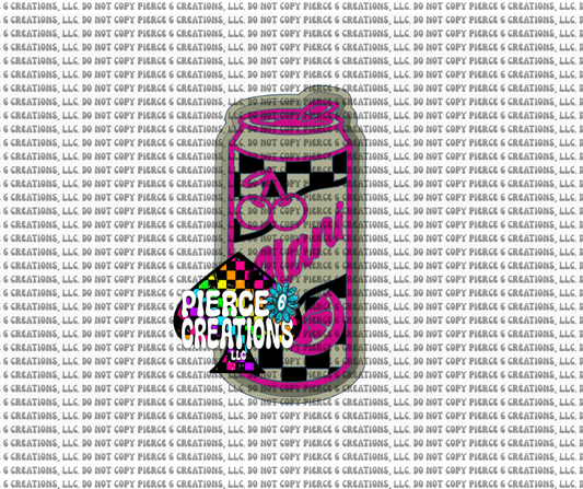 Checkered Fruit Energy Drink Mold