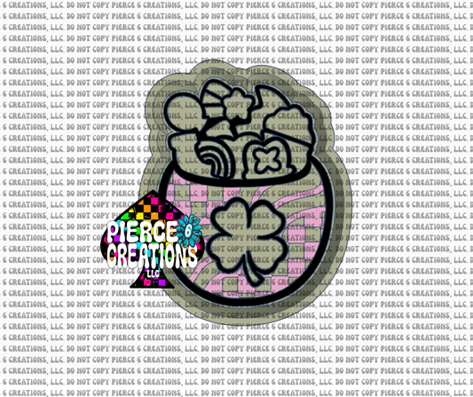 Checkered Lucky Pot Mold