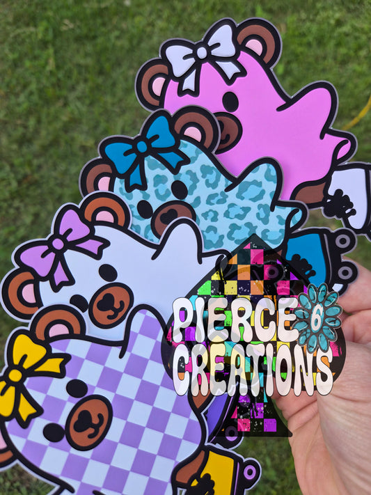 Skating Ghost Bear Cardstock