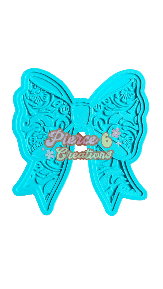 Tooled Leather Bow Insert
