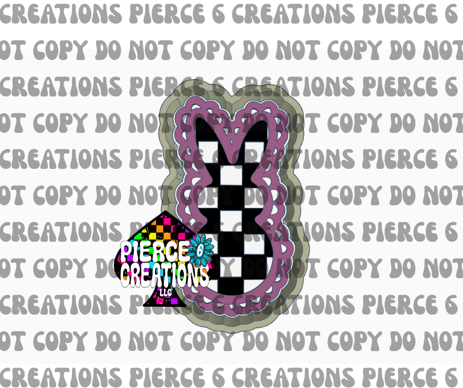 Checkered Bunny Mold