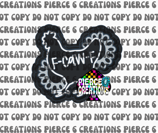 F-CAW-F Turq Chicken Mold