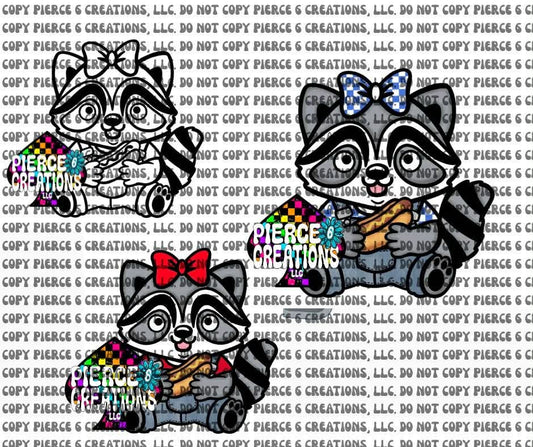 Hot Dog Raccoon Cardstock