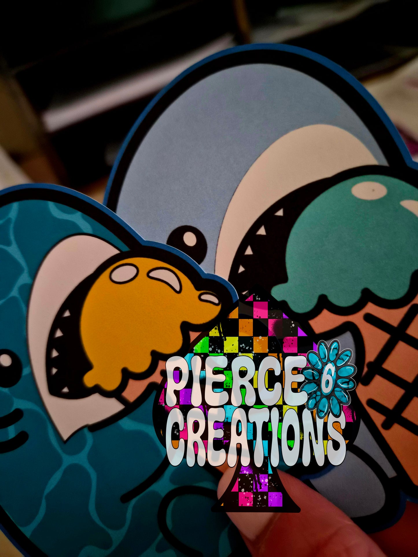 Ice Cream Shark Cardstock