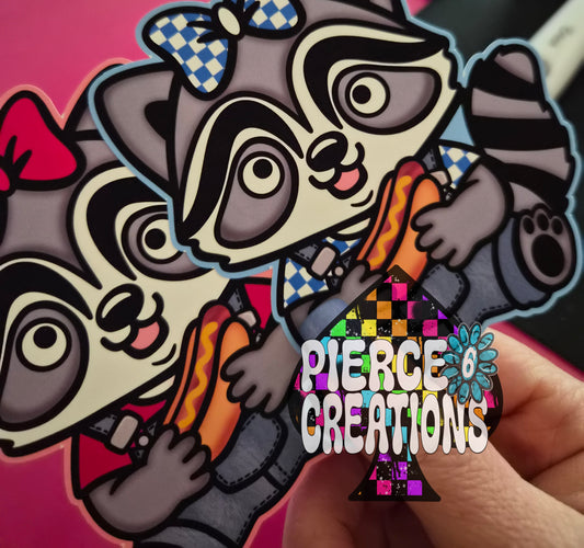 Hot Dog Raccoon Cardstock