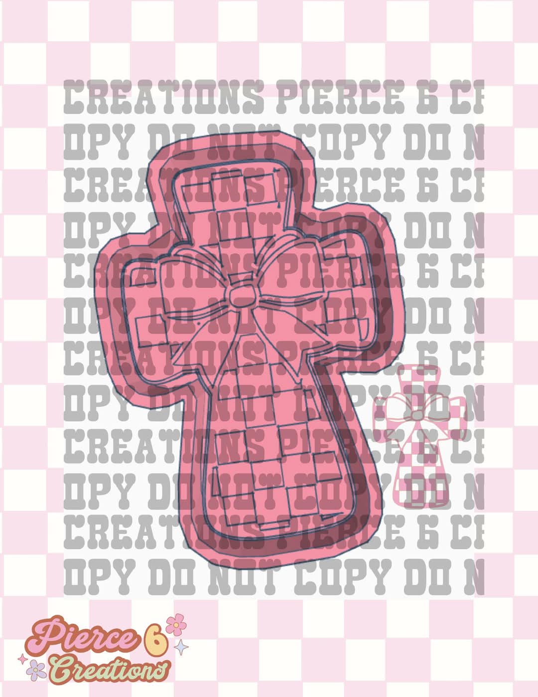 Checkered Bow Cross Mold